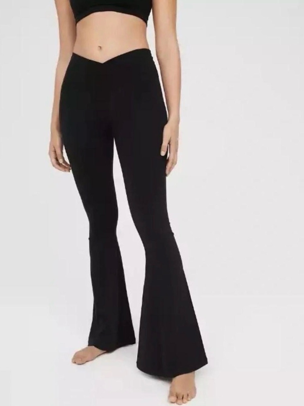 Offline by aerie Real Me Super Flare high waisted black leggings XXL